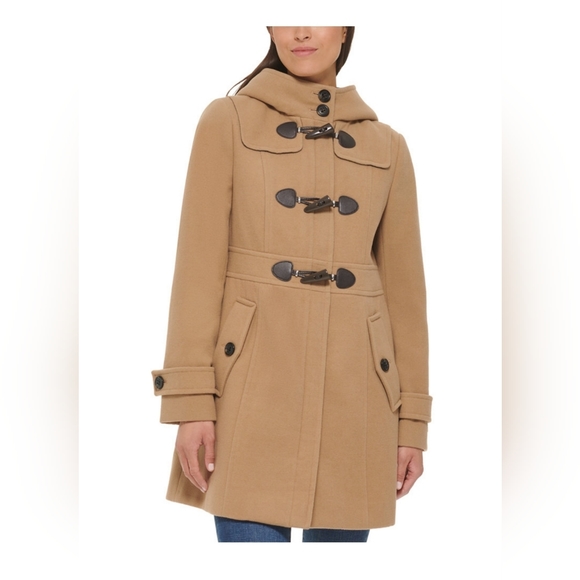 Tommy Hilfiger, Women's Hooded Toggle Walker Coat, Created for Macy's - Picture 3 of 12